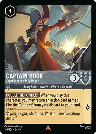 Captain Hook - Captain of the Jolly Roger (9-190) (Cold Foil)
