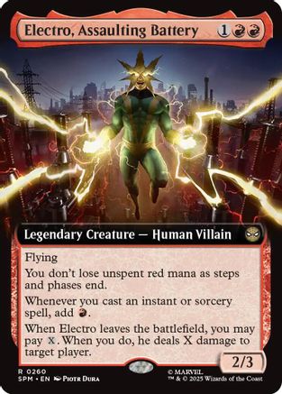 Electro, Assaulting Battery (Extended Art) (SPM-260)