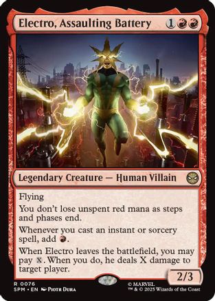 Electro, Assaulting Battery (SPM-076) (Foil)
