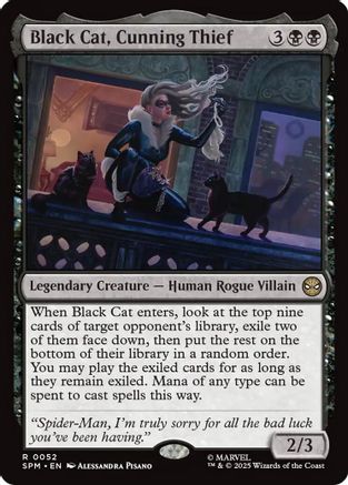 Black Cat, Cunning Thief (SPM-052) (Foil)