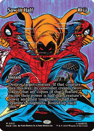 Saw in Half (Borderless) (MAR-021) (Foil)