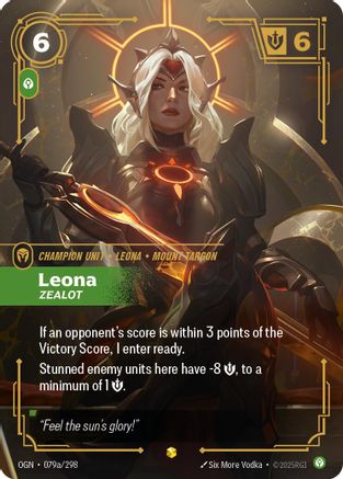 Leona - Zealot (Alternate Art) (OGN-079a) (Foil)