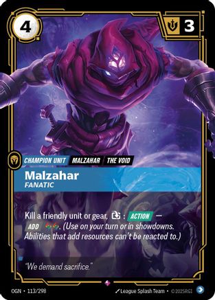 Malzahar - Fanatic (OGN-113) (Foil)