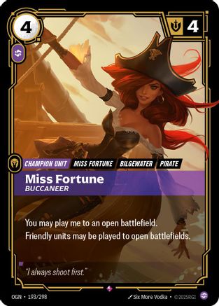 Miss Fortune - Buccaneer (OGN-193) (Foil)