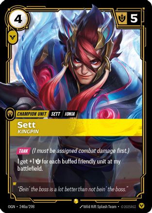 Sett - Kingpin (Alternate Art) (OGN-240a) (Foil)