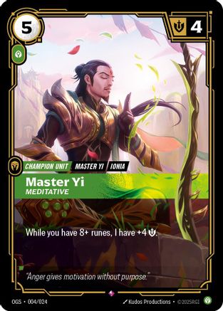 Master Yi - Meditative (OGS:PG-004) (Foil)