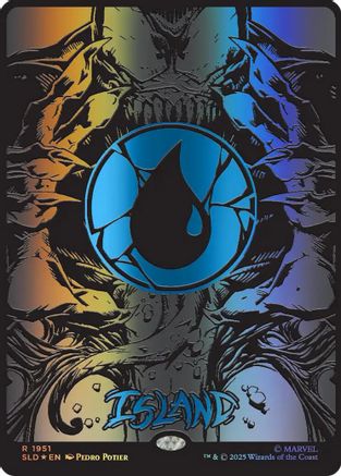 Island (1951) (Raised Foil) (SLD-1951) (Full Art)