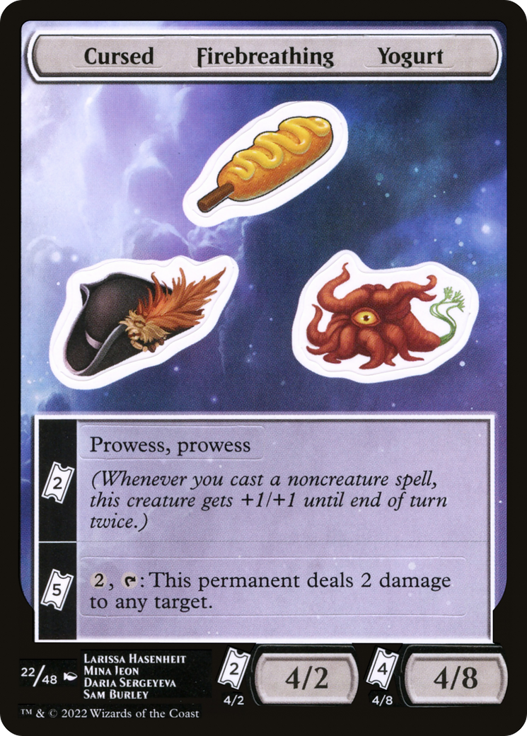Cursed Firebreathing Yogurt Sticker Sheet (UNF-022)