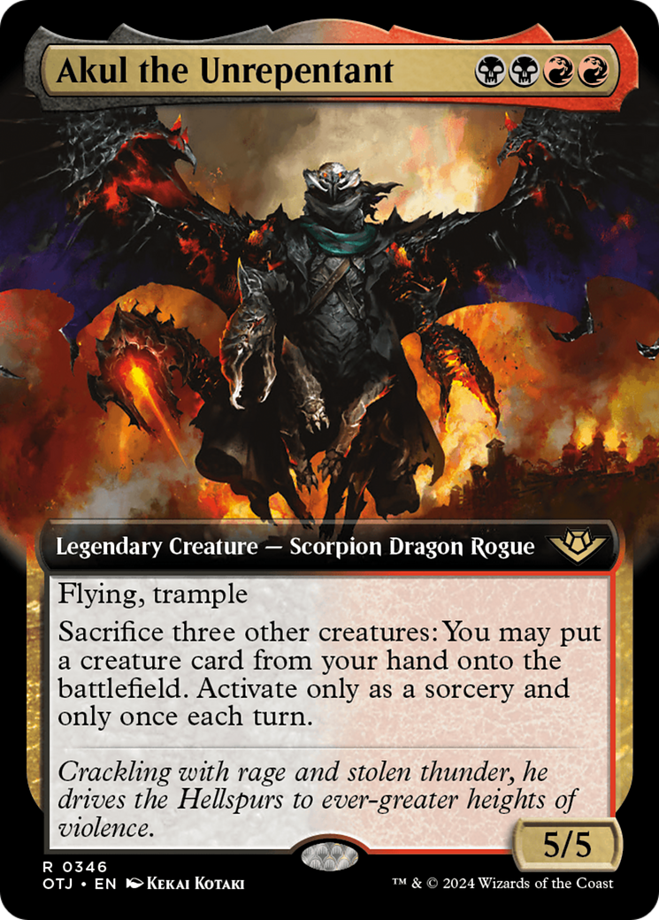 Akul the Unrepentant (OTJ-346) (Extended Art) (Foil)
