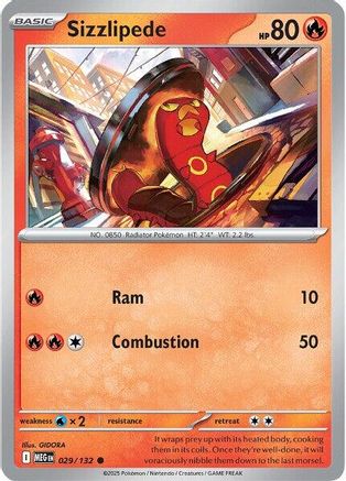 Sizzlipede (MEG-029) (Reverse Holofoil)