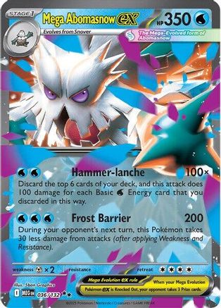 Mega Abomasnow ex (MEG-036) (Holofoil)