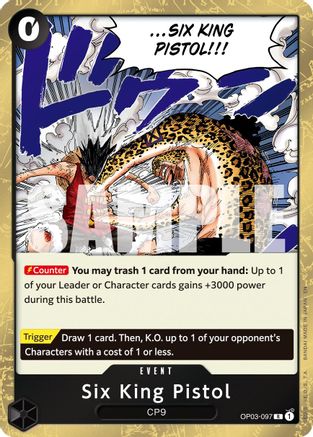 Six King Pistol (Reprint) (OP03-097) (Foil)