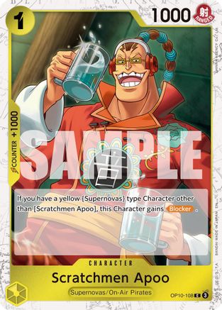 Scratchmen Apoo - OP10-108 (Pirate Foil) (OP10-108) (Foil)