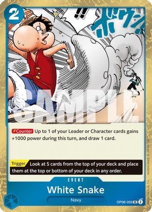 White Snake (Pirate Foil) (OP06-059) (Foil)