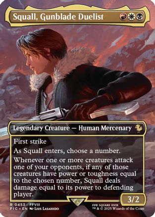 Squall, Gunblade Duelist (Borderless) (FIC-453) (Foil)