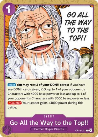 Go All the Way to the Top!! (OP13-077)