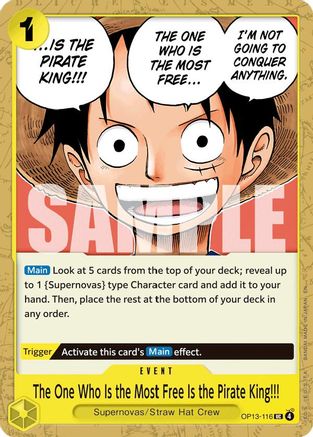 The One Who Is the Most Free Is the Pirate King!!! (OP13-116)