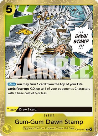Gum-Gum Dawn Stamp (OP13-117) (Foil)
