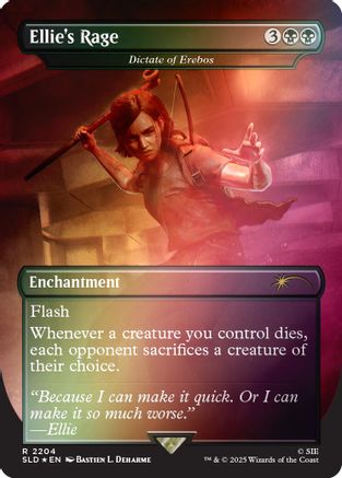 Ellie's Rage - Dictate of Erebos (Rainbow Foil) (SLD-2204)