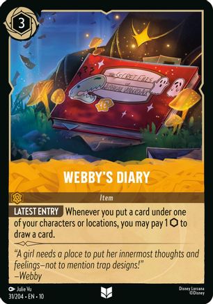 Webby's Diary (10-031) (Cold Foil)