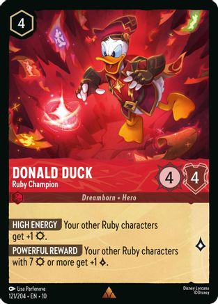 Donald Duck - Ruby Champion (10-121) (Cold Foil)