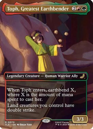 Toph, Greatest Earthbender (Borderless) (TLE-070) (Foil)