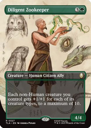 Diligent Zookeeper (Borderless) (TLA-327) (Foil)