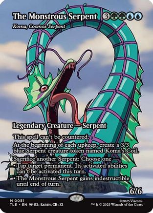 The Monstrous Serpent - Koma, Cosmos Serpent (Borderless) (TLE-051)