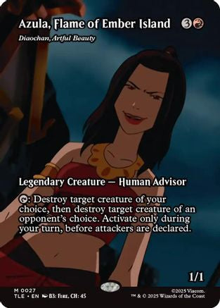 Azula, Flame of Ember Island - Diaochan, Artful Beauty (Borderless) (TLE-027) (Foil)