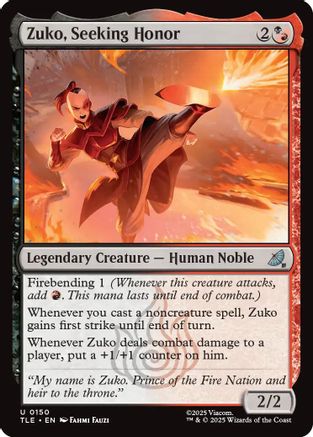 Zuko, Seeking Honor (TLE-150) (Foil)