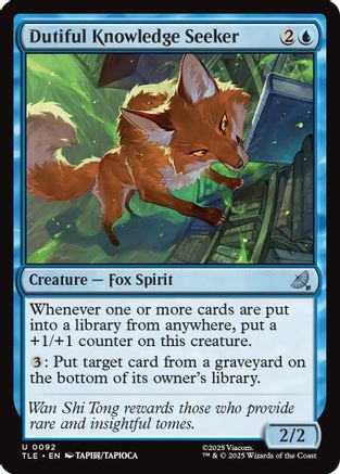 Dutiful Knowledge Seeker (TLE-092) (Foil)