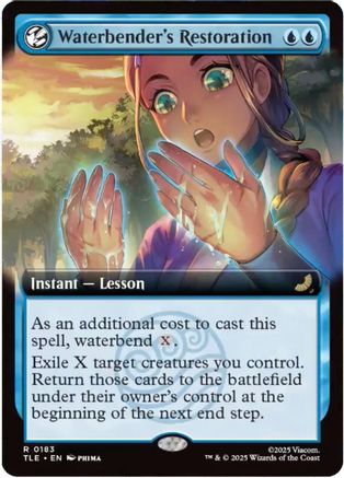 Waterbender's Restoration (Extended Art) (TLE-183) (Foil)