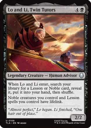 Lo and Li, Twin Tutors (TLA-108)