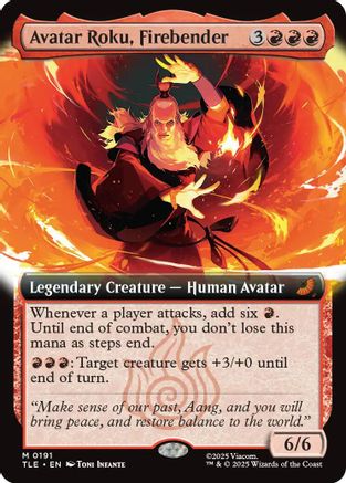 Avatar Roku, Firebender (Extended Art) (TLE-191) (Foil)