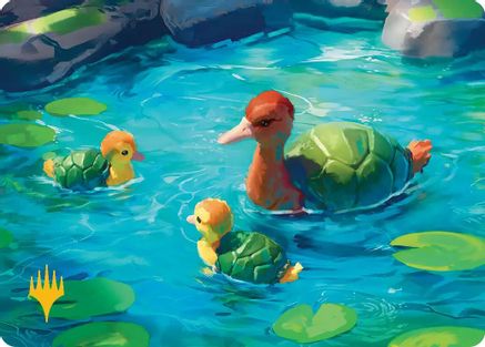 Turtle-Duck Art Card (Gold-Stamped Planeswalker Symbol) (ASTLA-018)