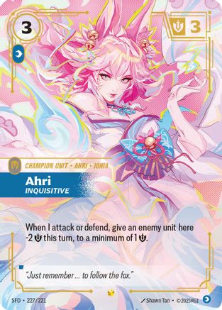 Ahri - Inquisitive (Overnumbered) (SFD-227) (Foil)