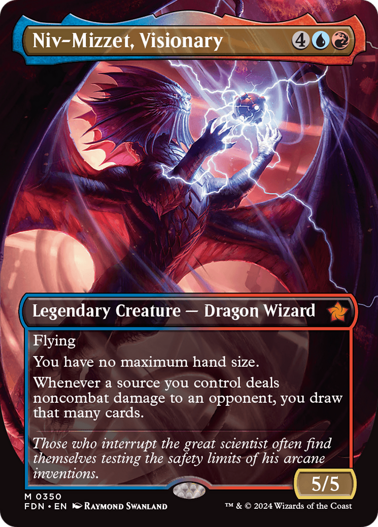 Niv-Mizzet, Visionary (FDN-350) (Borderless) (Foil)