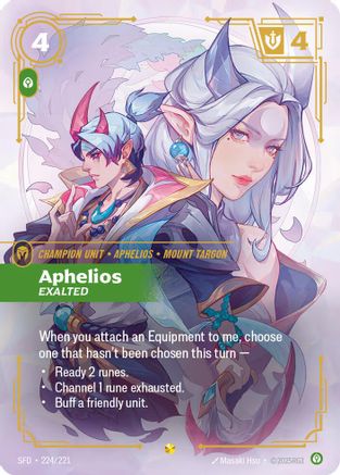 Aphelios - Exalted (Overnumbered) (SFD-224) (Foil)