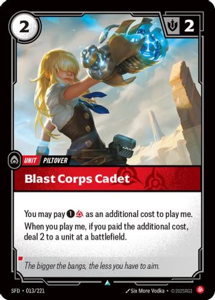 Blast Corps Cadet (SFD-013) (Foil)