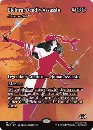 Elektra, Deadly Assassin - Massacre Girl (Borderless) (MAR-067) (Foil)
