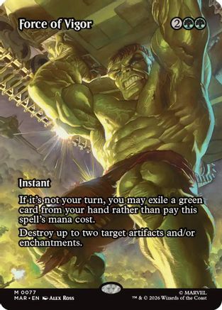 Force of Vigor (Borderless) (MAR-077) (Foil)