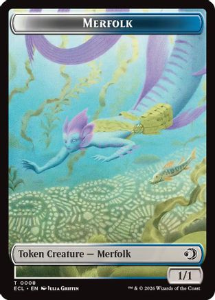 Merfolk // Worm Double-Sided Token (ECL-8 // 9)