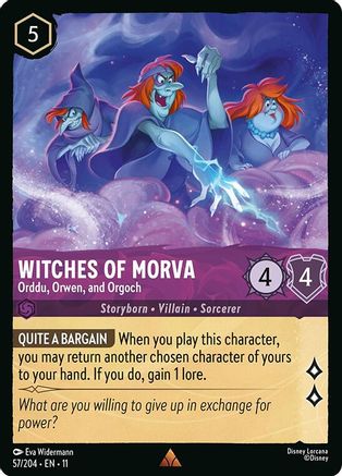 Witches of Morva - Orddu, Orwen, and Orgoch (11-057) (Cold Foil)