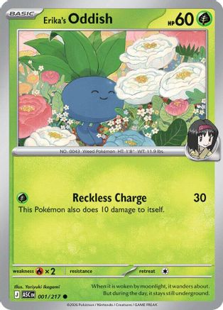 Erika's Oddish (ASC-001) (Reverse Holofoil)