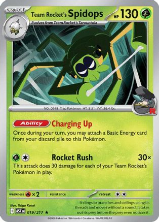 Team Rocket's Spidops (ASC-019) (Reverse Holofoil)