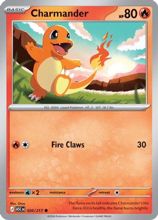 Charmander (ASC-020) (Reverse Holofoil)