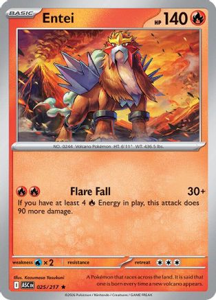 Entei (ASC-025) (Reverse Holofoil)