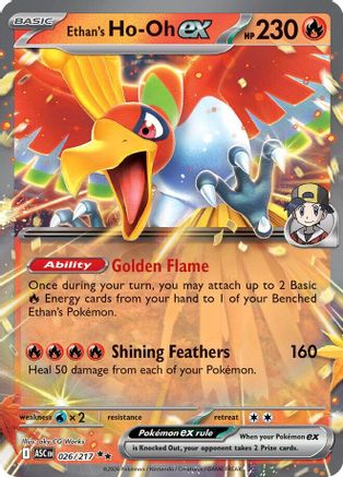 Ethan's Ho-Oh ex (ASC-026) (Holofoil)