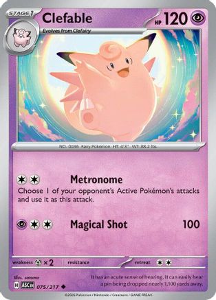 Clefable (ASC-075) (Reverse Holofoil)