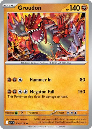 Groudon (ASC-108) (Holofoil)